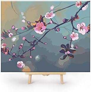 Drink by Numbers - DIY Paint by Numbers Kits for Adults by Big Betty - 16x20 Inches - Expansion Pack - Cherry Blossoms Canvas
