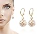 TS Luxury Pearl Inlaid Fireball Spherical Drop Earrings