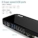 USB 3.0 Universal Docking Station, Dual Video Monitor Display DVI & HDMI & VGA with Gigabit Ethernet, Audio, 6 USB Ports for Laptop, Ultrabook and PCs - Black