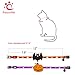 PAWCHIE 2 Pack Halloween Cat Collars with Bell Adjustable Breakaway Cat Collar with Pumpkin Bat Pattern for Halloween Party