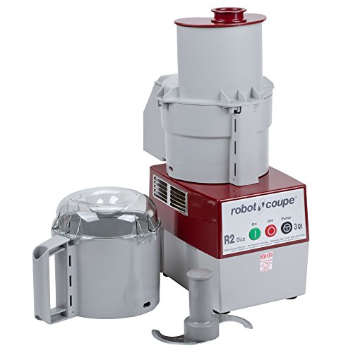 Robot Coupe R 2 Dice Continuous Feed Combination Food Processor / Dicer with 3 qt. Gray Polycarbonate Bowl - 120V