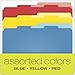 Pendaflex Divide It Up File Folders, Letter Size, Assorted Colors, 12/Pack (10773)