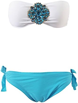 bikini New Women Girl Suit Sexy Strapless PAD Bandeau Top Bottom Swimsuit Swimwear S M L hot 131