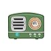 Dosmix Wireless Stereo Retro Speakers, Portable Bluetooth Vintage Speakers with Powerful Sound, Hands-Free Calls, Alexa Support, TF Card, AUX for Kitchen Bedrooms Party Outdoor Android iOS Greenthumb 1