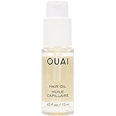 OUAI Hair Oil Travel Size - Hair Heat Protectant Oil for Frizz Control - Adds Shine and Smooths Split Ends - Color Safe Formula - Paraben, Phthalate and Sulfate Free (0.45 oz)