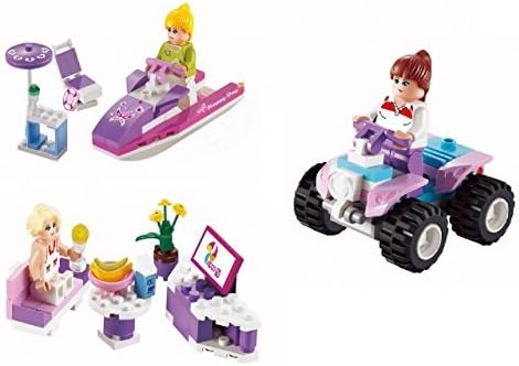 [Xipoo] xipoo Dream 3in1 Individual Building Blocks 135pc Set Lovely TV Room Pink Beach ATV Party Jet Ski Compatible to Lego Parts Great [parallel import goods]