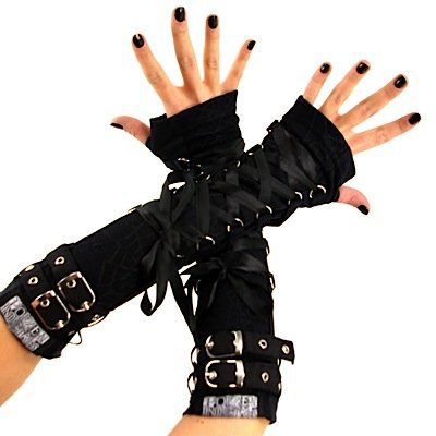 MIK funshopping Poizen Armstulpen Orchid Black schwarz