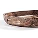 Wooden Serving Tray - Oval Acacia Wood Decorative Tray with Handles for Parties and Breakfast in Bed or on Ottomans - 17 x 11.75 x 2 Inches
