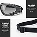 Motorcycle Goggles Cycling Glasses CS Tactical Safety Goggles, Windproof Anti-Dust Outdoor Sports UV400 Protective Goggles Sunglasses by Vingsong (Black)