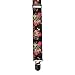 CTM Women's Elastic Floral Print Suspenders, Black