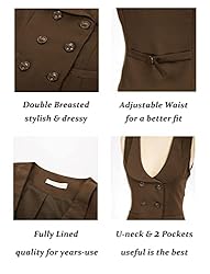 Belle Poque Womens Plus Size Waistcoat Vest Vintage
