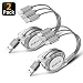 SDBAUX Multi USB Charger Cable Retractable 2Pack 4ft 3 in 1 Multiple Charging Cord Adapter with Mini Type C Micro USB Port Connectors Compatible with Cell Phones Tablets Universal Use (Charging Only)