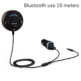 LP Bluetooth Hands Free Car Kit , Wireless Talking & Music Play , Dual USB ports + Bulit-in 3.5mm Aux Cable , portable & lightweight ...