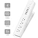 ONSMART USB Surge Protector Power Strip, 4 Multi Outlets with 4 USB Charging Ports, 3.4A Total Output-600J Surge Protector Power Bar, 6 ft Long UL Cord, Wall Mount-White…