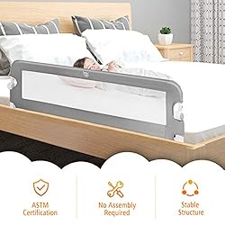 BABY JOY Double Sided Bed Rail Guard, 2 Pack, Extra