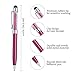 OKRAY Stylus Ink Pen, 6 Pack 2 in 1 Crystal Ballpoint Pen Black Ink Stylus Compatible for iPhone, iPad, Samsung, Tablet, Kindle, HTC, Nexus, LG All Capacitive Touch Screen Devices