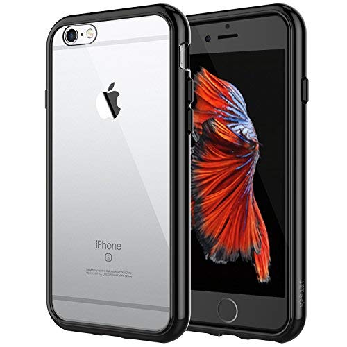 JETech Case for Apple iPhone 6 Plus and iPhone 6s Plus, Shock-Absorption Bumper Cover, Anti-Scratch Clear Back, Black