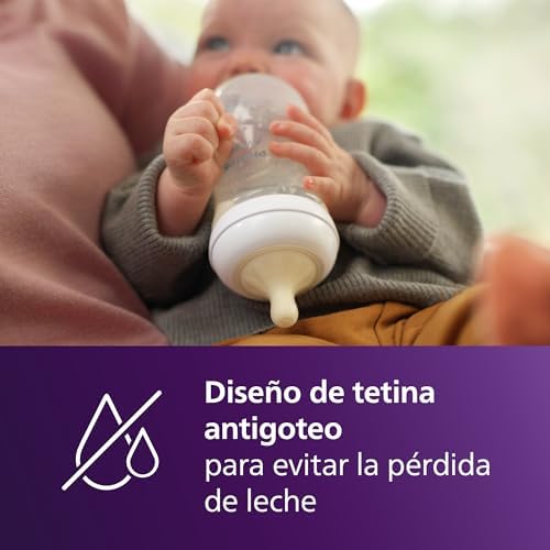 Bico de biberão Avent Natural Response: 2 bicos Philips sem BPA para bebés com 6 meses ou mais (Modelo SCY966/02)