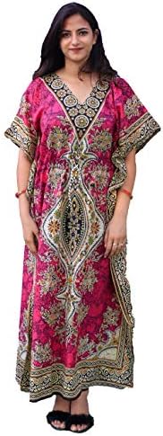 Women Cool Kaftan Dress for Beach/Party/Night/Maxi-Pink