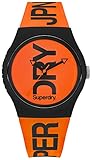 Superdry ' Urban' Quartz Plastic and Silicone Casual Watch, Color:Orange (Model: SYG189OB)