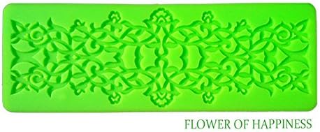 Fanhesheng Little Flowers Embossing Cake Lace Fondant Mold, Rattan Shaped Sugar Veil Cupcake Mat Silicone Molds for Cake Decorating or Arts, Crafts