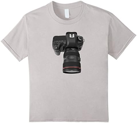 Kids Professional DSLR Photography Camera T-Shirt 12 Silver