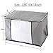 Storage Bag Organizers,Clothing Organizer Bags, Foldable Storage Zipper Bag Large Durable Closet Storage Boxes Case Container for Dresses Quilt Season Items Storage (Grey+3 Piece)