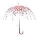 Dracarys Transparent Umbrella - Sakura Umbrella - Clear Cherry Umbrella - Flower Bubble Dome Shape Rain Umbrella - Half Automatic Umbrella for Girls Ladies and Kids – Dracarys (red)