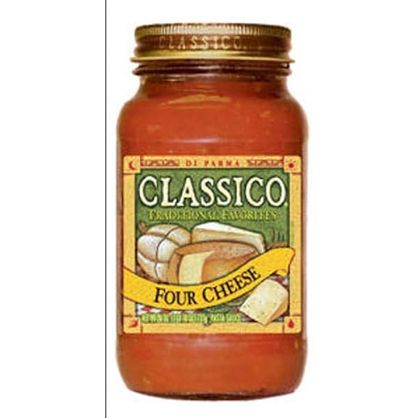Amazon Com Classico Four Cheese Spaghetti Sauce 24 Oz Pack Of 12 Tomato And Marinara Sauces Grocery Gourmet Food