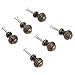 dophee 6Pcs Round Cabinet Knobs, Pumpkin Pattern Drawer Pulls Handles with Screws for Furniture Kitchen Cupboard Dressers Closet Wardrobe, 14x19mm/0.55