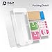 D&P [Ultra Clear] Front High Transparency 9H Tempered Glass Screen Protector (White Version) with Backside Matte PET Protector for Apple iPhone 7, 1+1