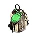 Collapsible Silicone Bowl / Water Travel Dish for Dogs or Cats, Plus Patent-pending Bottle Holder & Clip for On-the-Go use - 12oz - Green - BPA Free - FDA Approved (Bowl)