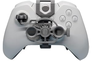 Hesupy Mini Steering Wheel for Xbox One X/S/Elite Controller, 3D Printing Mini Auxiliary Racing Wheel Replacement for Xbox One/X/S/Elite Racing Games Accessories (Silver)