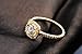 Winter Z Womens Jewelry Circular Bead Square Ring Diamond 18K Gold Ring Wedding,Ring Size 9
