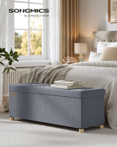 Sitzbank mit Stauraum, Hocker faltbar, 112 L, 38 x 110 x 40 cm