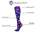 MadSportsStuff Wild Horses Over the Calf Socks (Purple/Neon Pink, Small)