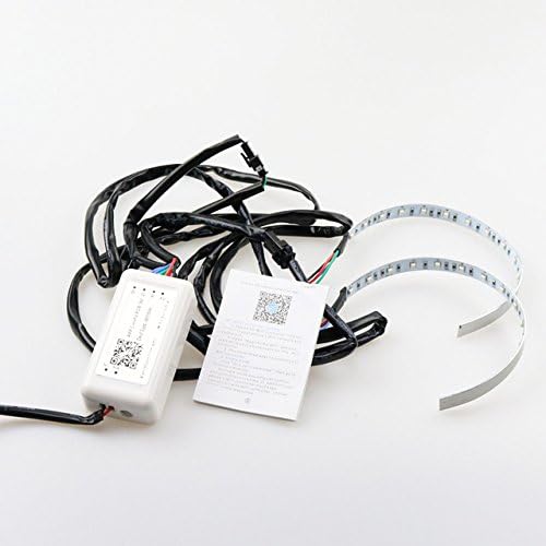 AUTOKI 360 Degree RGBW Phone APP WIFI Devil eye rings for 2.5inch/3.0inch H1 Mini Q5 bixenon projector lens