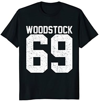 Woodstock 69 Distressed Print Sports T Shirt