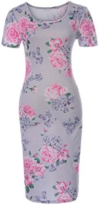 Women Bodycon Dresses, Franterd Casual Cloak African Floral Printing Evening Party Dress (L, Gray)