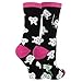 HAPPYPOP womens Teeth Book Reading Medical Sunflower Pineapple Dentist Nurse Doctor Lovers Gifts Socks, Black Happy Teeth, Medium