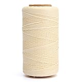 KINGSO 284 Yards Leather Sewing Waxed Thread DIY Craft Beige