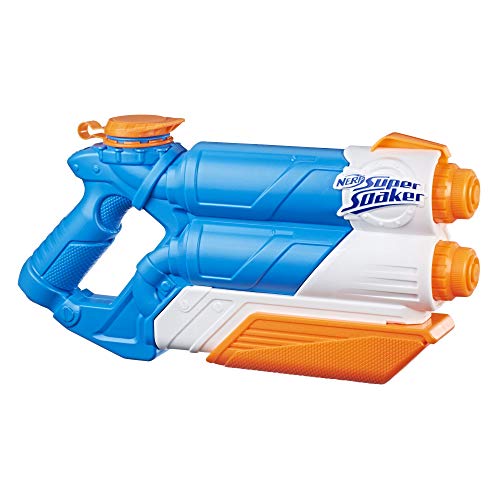 Super Soaker Twin Tide Wasserpistole doppelter Spritzpower Pump-Funktion großer 1,4L Wassertank einfaches Auffüllen