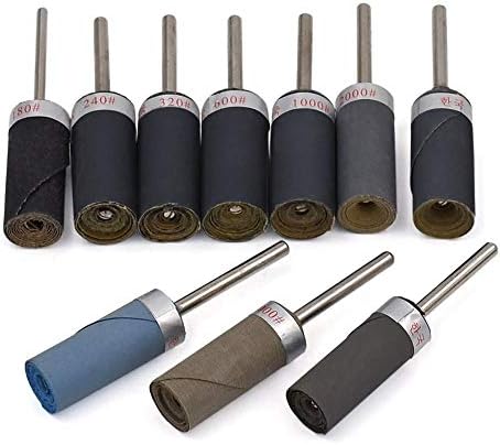 20Pcs Bande di Levigatura, 180-7000 2 * 10 Diverse Grit Carta, Abrasivi Tamburo Maniche da Levigatura Lucidatura Accessori per Utensili Rotanti