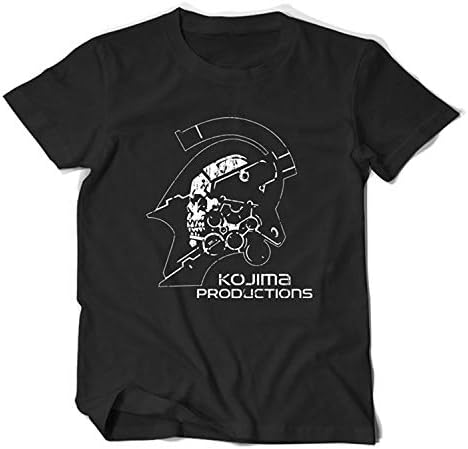 Aozeen Men's Black Kojima Production Metal Gear Solid Logo Cotton Casual Short Sleeve T-Shirt Tee