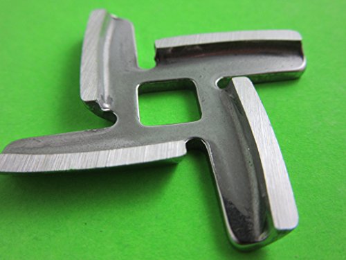 9 pc SET New Size Discs and NEW style Sharp blades for MOST Rival, Villaware, Gvode,Waring Pro, Deni meat grinders. CHECK YOUR SIZE 2 1/8" diameter discs - Thumbnail 2