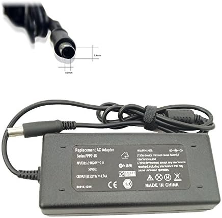 DJW 19V 4.74A 90W Ac Adapter Charger for HP Pavilion G4 G6 G7 M6 M7;Pavilion M7-1015dx Dv7-1245dx Dv7-6c95dx;Envy Dv6-7210us Dv6-7246us Dv7-7227cl;Envy 14 14t 15 DV4 Dv6 Dv7 M4 M6 Power Supply Cord