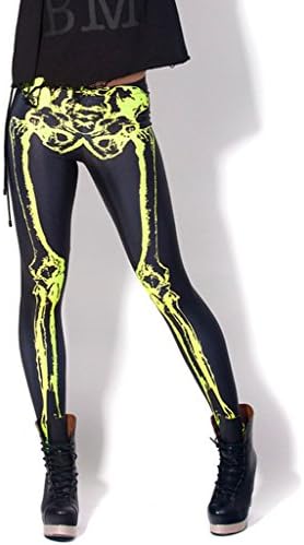 Forliesa Womens Skull Print Soft Leggings Pant Free Size