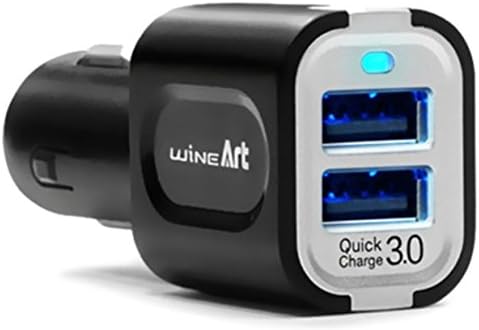 2 port USB Car charger, 36W 6A Quickcharge 3.0 Dual port, Auto select 12V &amp; 24V, Protect Circuit included, For Android &amp; Apple Devices