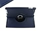 SANOXY¨ 360 Degree Rotating iPad 2 Case (Navy Blue): Folio Convertible Cover Multi-angle Vertical and Horizontal Stand with Smart On/Off for the Apple iPad2