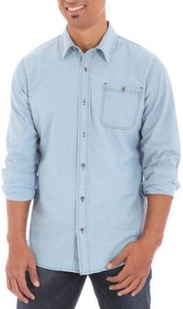 Wrangler Jeans CO. Men's Long Sleeve One Pocket Shirt (XL)